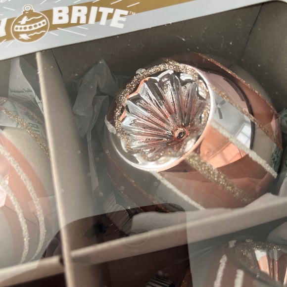 Christopher Radko Ornaments Christmas Seasonal Shiny Brite Indented 6 Piece - Picture 2 of 3